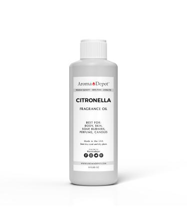 Citronella 8oz. Fragrance Oil I Perfume I Skin Oil I Scented Oil. DIY Projects Such as Candles Bath Bombs Body Butters Creams & Lotions. Few Drops in The Diffuser Burners or Warmers.
