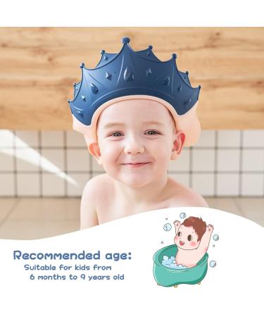Fusacony Adjustable Baby Shampoo Cap - Tear-Free Hair Washing for Kids 0-9 Years | Safe & Comfortable Shower Hood (Blue) - Buy Online on GoSupps.com