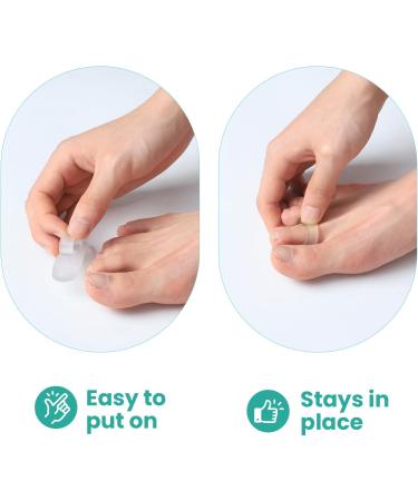 Welnove Hammer Toe Straightener & Corrector for Women - 8 Pcs Cushions for Bent Crooked & Claw Toes - Soft Clear One Loop Design - Buy Online on GoSupps.com