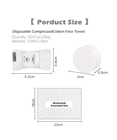 50 Pcs Portable Compressed Towel Tablets - Disposable Coin Tissues for Travel, Camping & Face Care - Buy Online on GoSupps.com