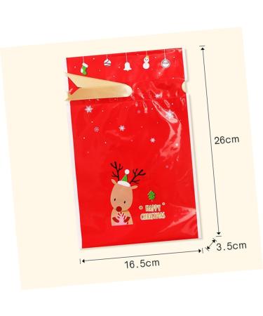 SEWOART 10pcs Christmas Drawstring Bags Red Bags for Elk Christmas Bags Candy Bag Snowflake Crisp - Buy Online on GoSupps.com