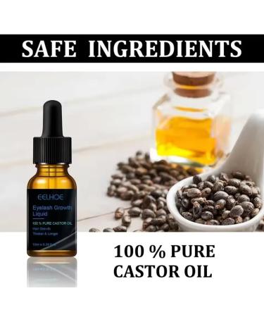 Eelhoe Eyelash Growth Serum Pure Castor Oil 0.34 fl oz with Applicator - Buy Online on GoSupps.com