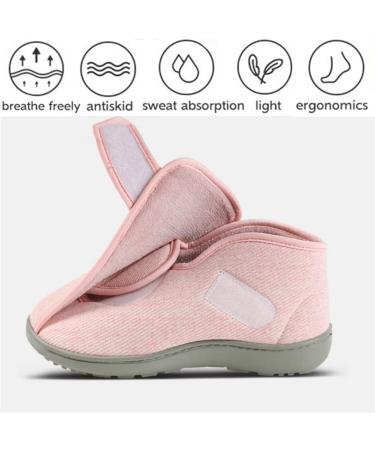 fohapfam Women's Adjustable Orthopedic Wide Width Walking House Slippers - Grey - M Medium - Buy Online on GoSupps.com