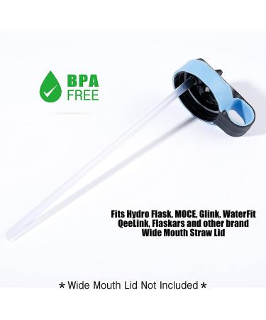 6-Pack BPA-Free Replacement Straws for Hydro Flask Wide Mouth Bottle Straw Lid | Compatible with Hydroflask Bottles | Includes Straw Brush - Buy Online on GoSupps.com