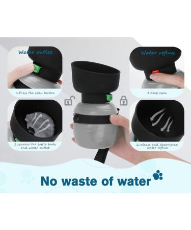 Pecute 350ml Dog Drinking Bottle - Portable Water Bottle with Foldable Bowl for Dogs Silicone Pet Water Bottle for On-the-Go Hydration - Buy Online on GoSupps.com