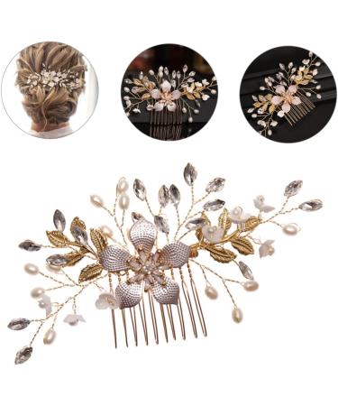 Beaupretty the pearl hair comb Bridal Flower Hair Comb Wedding Headpiece Wedding Flower Hair Comb bridal leaf flower hair crystal headpiece bride the flowers Metal flower Flowers - Buy Online on GoSupps.com