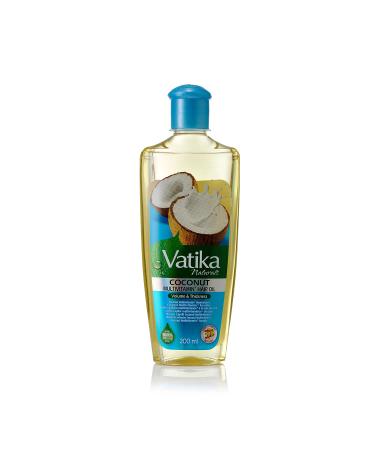 Vatika Naturals Coconut Enriched Hair Oil 100% Natural Oils Unique Formulation For thick Voluminous Hair 200 ml (Pack of 1) Coconut 200 ml (Pack of 1)
