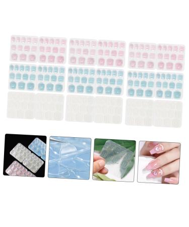 Healeved 30 Sheets Press on Sticky tabs Nail Stickers Nail Flakes Nail Glue Jelly Stickers Sticker tabs Gel Press on Nail Glue Adhesive Sticker Blue Glue Nail Art Stickers - Buy Online on GoSupps.com