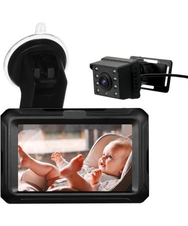 Mulcort Baby Car Mirror 1080P Baby Monitor with Camera and 4.3'' IPS Screen - Night Vision & Wide View Angle for Infants, Kids, Pets - Buy Online on GoSupps.com