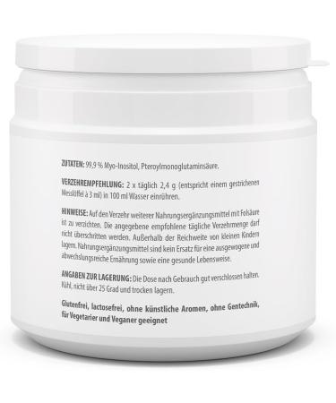 Vita World Pack of 3 Inositol + Folic Acid 3 x 200 g Powder Made in Germany - Buy Online on GoSupps.com