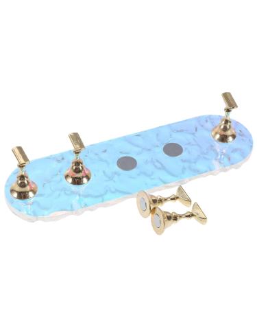 Healeved 1 Set Faux Nails Display Stand Acrylic Nail Art Nail Holder for Painting Nails Nail Stand Press on Nails Display Stand Artificial Nails Holder Nail Design Metal Aurora Water Ripple 12.8x3.9x3cm As Shown