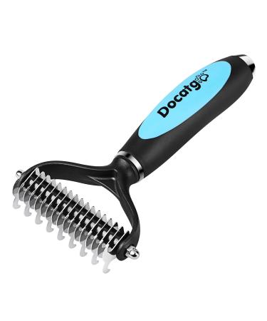 Docatgo Pet Deshedding Comb deshedding brush for dogs Dematting and Shedding Brush Undercoat Rake Comb for Dogs and Cats Professional Dematting Removing Long Hair Undercoat