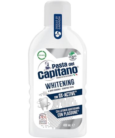 4x Pasta del Capitano Whitening Mouthwash for Sensitive Teeth 400ml + Free Beni Culinari Keychain - International Shipping Available! - Buy Online on GoSupps.com