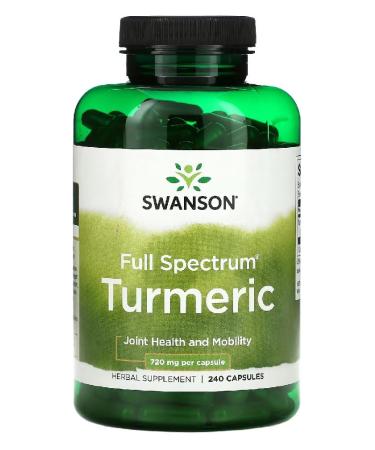 Swanson - Full Spectrum Turmeric | Antioxidant & Anti-Inflammatory Effect - 720mg 240 Softgels