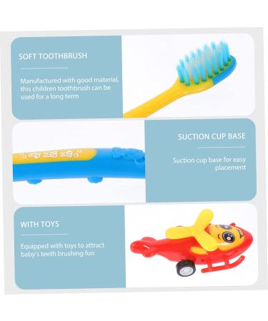 Minkissy Children's Suction Toothbrush Set - 4 Pack Fun Tooth Cleaning Toys for Kids - Best Children's Toothbrush for Effective Oral Care - Buy Online on GoSupps.com