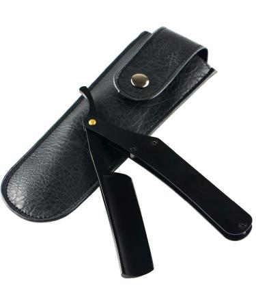 Desikixudy men's razor knife stainless steel hairdresser razor razor safe knife for cutting face folded hand razor with bag