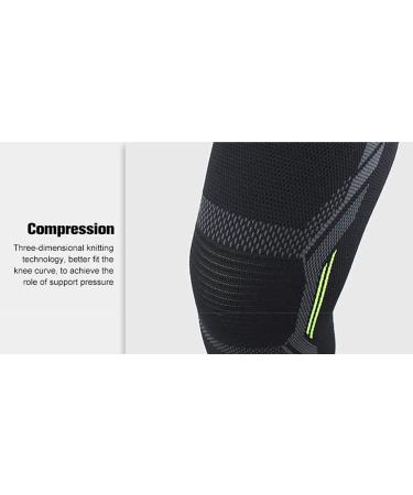 Knee Support for Men & Women 4-Way Compression Knee Sleeves for Running Jogging Gym & Arthritis Pain Relief (Green & Black L - Buy Online on GoSupps.com