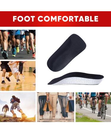 Plantar Fasciitis Insoles - Comfort High Arch Support Inserts for Men & Women - Podiatrist Recommended Shock Absorbing Foot Pain Relief & Height Increase (3.5cm) - Black - Buy Online on GoSupps.com