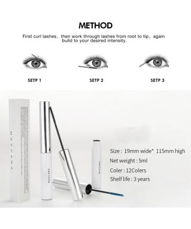  HADAVAKA 2pcs Waterproof Eyelash Primer Mascara Charming Long Lasting Mascara Colorful Fiber Extra Long Voluminous Lash Mascara Lengthen Volume Curl & Smudge Free Mascara (01# Black) - Buy Online on GoSupps.com