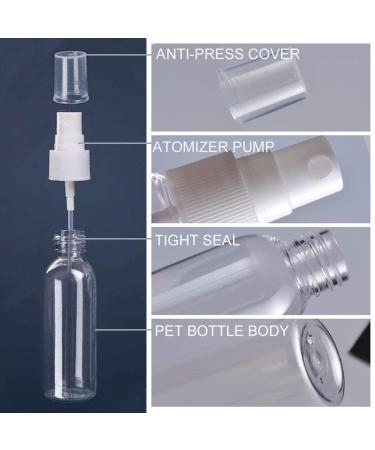 MEACOLIA 20 Pack 30ml Clear Spray Bottles - Refillable & Reusable - Atomizer Pump Sprayer for Essential Oils, Perfumes, Cleaning - Travel Size - 20 Count - Buy Online on GoSupps.com