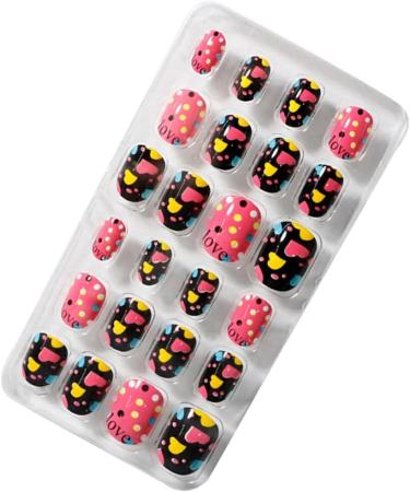 dijiusidy 1 Set Children Nails Medium Length Press on Solid Color Full Cover Art Decals Beauty Tool Salon Supplies Manicure Kit Two - Buy Online on GoSupps.com
