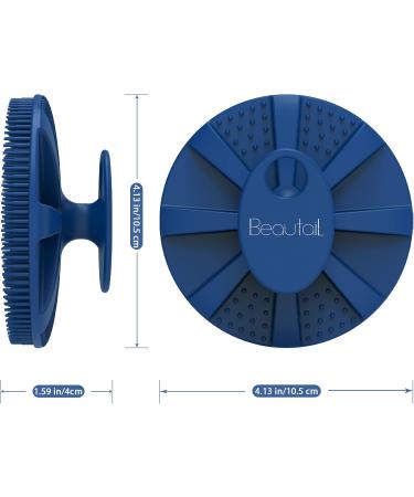 Beautail Silicone Body Brush - Gentle Peeling Shower Brush for Sensitive Skin | Hygienic Alternative to Luffa | Ideal for Men & Women - 1 Piece Blue - Buy Online on GoSupps.com