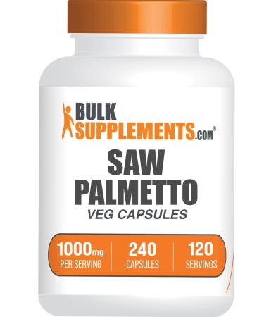 BulkSupplements.com Saw Palmetto Extract Capsules - Serenoa Repens Saw Palmetto Supplement - Gluten Free 2 Capsules per Serving Count (Pack of 1)