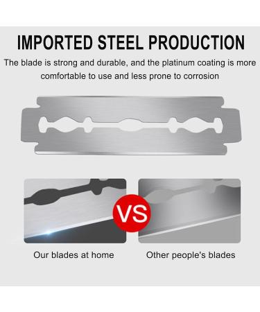 Jodial Safety Edge Razors for Men & Women | Reusable Zinca Alloy Razors with 10 Double Safety Razor Blades - Rose Gold - Buy Online on GoSupps.com