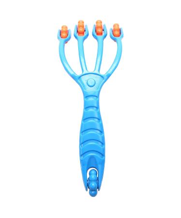 Huusuei Blue 4 Finger Massage Device Plastic Roller Body Massager Relieve the Fatigue of the Buttocks Hip Head Leg