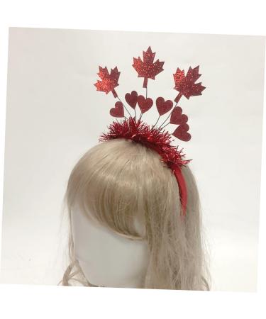 FRCOLOR 1pc Maple Leaf Heart Headdress Autumn Fall Headband Wedding Ceremony Decorations Tiara Love Heart Headband Wedding Decor Canada Day Hairband Greeter Red Antenna Pop Women's - Buy Online on GoSupps.com