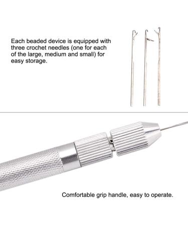 hair extension threader hair threader tool 15 10 1 aluminum handle pulling needle beads looper threader for hair extension extensi bead threader - Buy Online on GoSupps.com