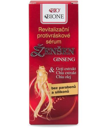  Bione Bione 100% organic facial serum with ginseng chia goji and coenzyme Q10 - free from silicones parabens mineral oil paraffin and artificial fragrances - 40 ml! - Buy Online on GoSupps.com