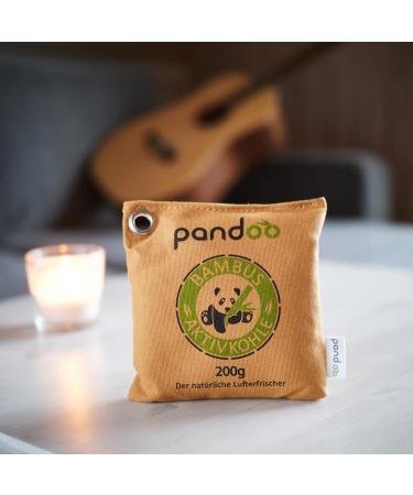 Pandoo Bamboo Air Freshener with Activated Carbon | 2x200g Dehumidifier & Smell Remover for Home & Car - Buy Online on GoSupps.com