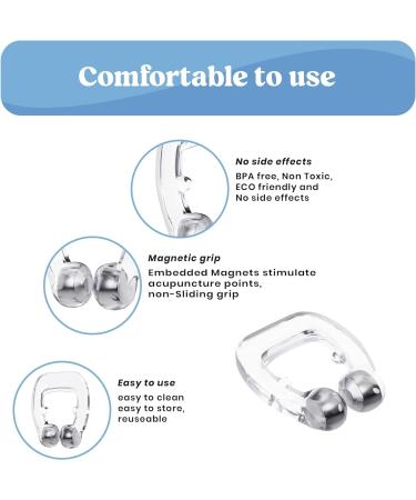 Buy Anti Snoring Devices - Silicone Nose Clip Snore Stopper (Pack of 6) | Adjustable Magnet for Men & Women | Effective Snore Relief - Buy Online on GoSupps.com