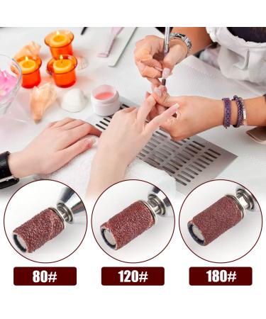 Amindz 210 Pieces Nail Sanding Strips Tips Sleeves for Nail Polish #80/#120/#180 Grit Professional Sanding Bands for Manicure Pedicure - Buy Online on GoSupps.com