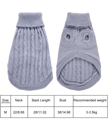 Turtleneck Dog Jumper Fall Winter Sweater Knitted Pet Pullover Soft Warm Pets Clothes Outfit for Small Medium Dogs Elastic Comfortable Dog Sweater Coat for Indoor Outdoor(SIZE:M) - Buy Online on GoSupps.com
