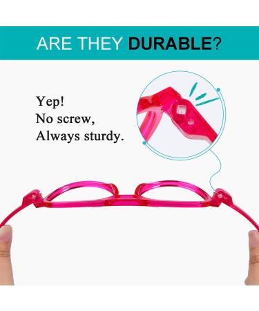 Shop LUR Pilot Oversized Screwless Reading Glasses for Women | 6 Pack +0.75 | Stylish & Comfortable - Buy Online on GoSupps.com