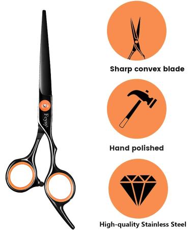 Professional Hairdressing Scissors Thinning Set - 10pcs Orange/Black | Fcysy Hairdresser Kit for Men and Women - Barber Accessories and Supplies - Buy Online on GoSupps.com