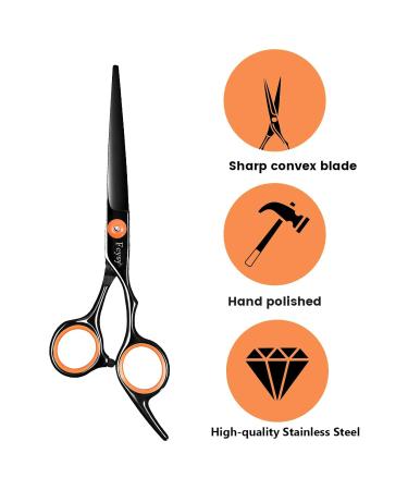 Effy Professional Hair Cutting Scissors Kit - 11 PCS Hair Shears Set for Men Women & Pets - Premium Shear Salon Tool in Orange & Black - Buy Online on GoSupps.com