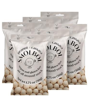 Peanuts + Cassava Snack - Lightly Salted Perfect Match Treat - Vegan and Gluten-Free - Cassava is also known as yuca or manioc - by Smolbol (Original, 1.75 oz (pack of 6)) Original 1.75 oz (pack of 6)