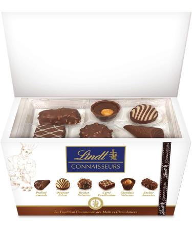 Lindt - Bo te de Chocolats CONNAISSEURS - Assortiment de Pralin s et Gianduja 183g (Lot de 2) Lait Blanc et Fourr  - Buy Online on GoSupps.com