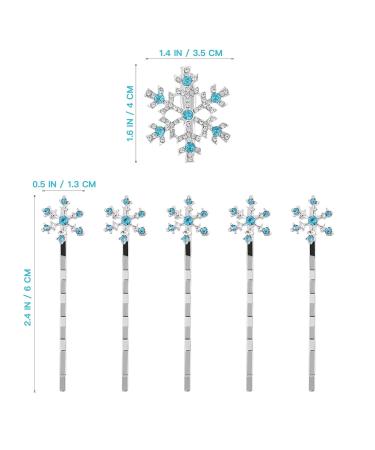 Shop Minkissy Snowflake Hair Clips - 6 Metal Rhinestone Bobby Pins for Women | International Shipping - Buy Online on GoSupps.com
