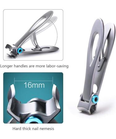 Nail Clippers Volwco 15mm Wide Jaw Opening Deluxe Sturdy Stainless Steel Fingernail Clippers Toenail Clippers for Thick Nails Big Size Ultra Sharp Cuts Smoothly and Clearly Rust Proof - Buy Online on GoSupps.com