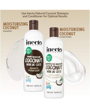 Inecto All Natural Shampoo and Conditioner Set Itchy Scalp Treatment for Women Restorative and Moisturizing Vegan Shampoo for All Hair Types (Coconut) - Buy Online on GoSupps.com