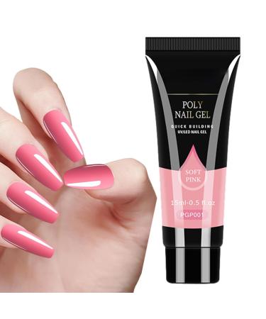 Nail Tip Extension Gel Glue - Professional Art Nail Tool | Easy to Use and Long-Lasting UV Nail Gel for Natural-Looking Nails Nail Extension Gel for Salon Easy at Home Pgp001