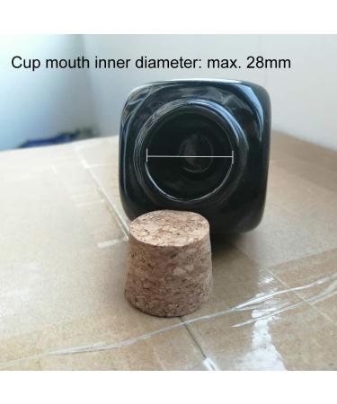 Porcelain Dappen Dish with Wooden Cap - Nail Art Acrylic Powder Tool in Cube Style (Black) - Buy Online on GoSupps.com