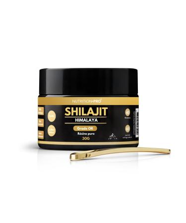 Shilajit (grade OR) - R sine pure authentique | Qualit premium | Purifi | R colt dans les montagnes de l'Himalaya | Ayurveda | 100% naturel | Nutrition pro (30g) 0.97 g (Lot de 1)