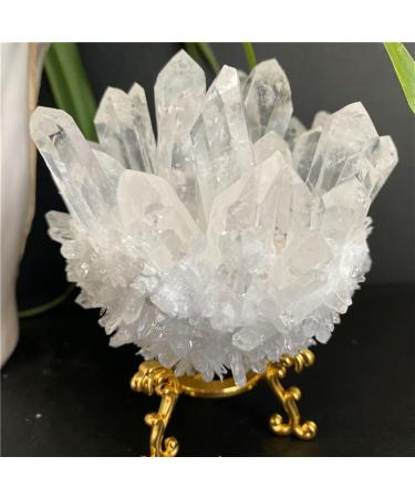Natural Crystal Rough Citrine Phantom Quartz Point Collection Home Feng Shui Decor (Color : Citrine Size : 430g) (Color : White Crystal Size : 430g) 430g White Crystal