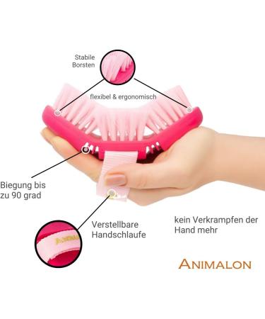 Animalon Horse Cleaning Tools for Kids | Ergonomic Pink Kard tsche | Flexible Children's Horse Brush & Gifts - Buy Online on GoSupps.com