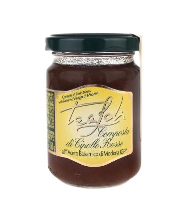Taldi onions red in the glass compote placed with balsamic vinegar perfect for chutney and dips Italian antipasti 150 g red onion compote 150 g